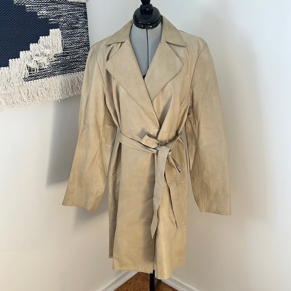 Banana Republic Leather Trench Coat
